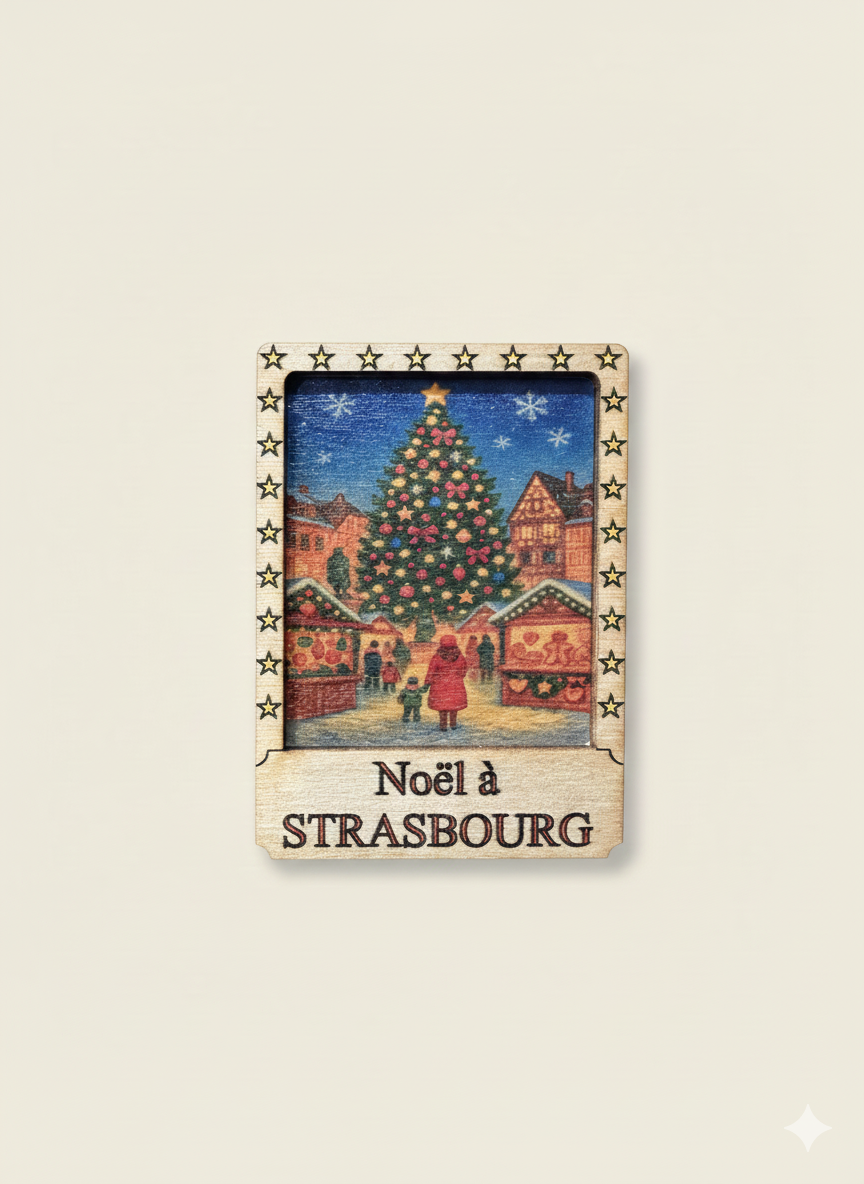 Magnets et Boules de Noël 2D - Noël à Strasbourg