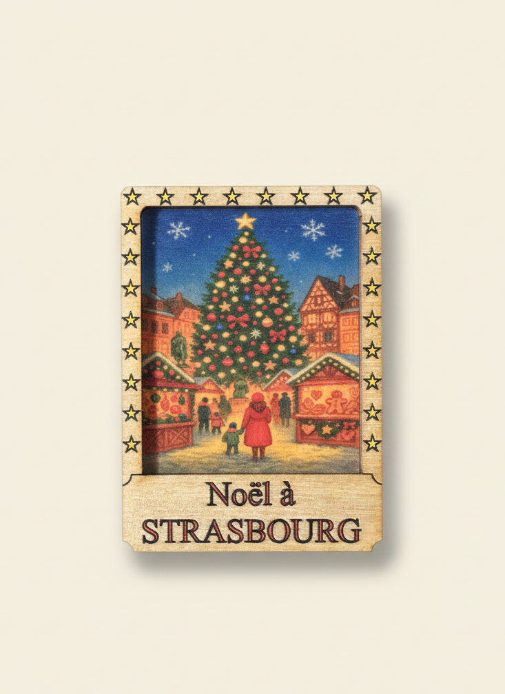 Magnets et Boules de Noël 2D - Noël à Strasbourg